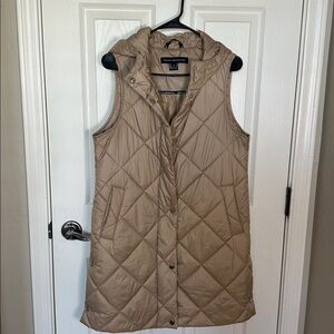 French Connection Beige Quilted Vest